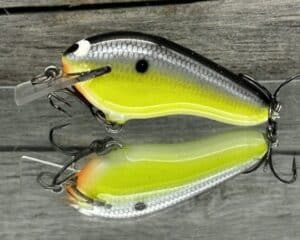 Black Label Balsa - Prowler Flat - Custom Balsa Squarebill Crankbait - Chartreuse Magic color