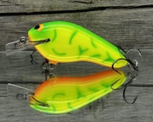 Black Label Balsa - Prowler Flat - Custom Balsa Squarebill Crankbait - Lime Coach Dog color
