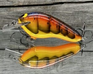 Black Label Balsa - Prowler Flat - Custom Balsa Squarebill Crankbait - Spring Craw color