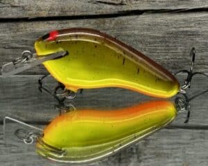 Black Label Balsa - Prowler Flat - Custom Balsa Squarebill Crankbait - Chartreuse Root Beer color