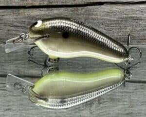 Black Label Balsa - Prowler Flat - Custom Balsa Squarebill Crankbait - Bone Shiner color