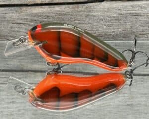 Black Label Balsa - Prowler Flat - Custom Balsa Squarebill Crankbait - Campfire Craw color