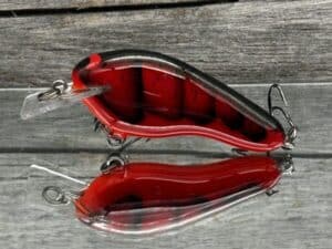 Black Label Balsa - Prowler Flat - Custom Balsa Squarebill Crankbait - Fire Craw color