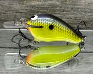 Black Label Balsa - Sweetheart MR - Custom Balsa Crankbait - Chartreuse Sunfish color