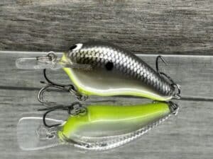 Black Label Balsa - Sweetheart MR - Custom Balsa Crankbait - American Shad Chartreuse Belly color