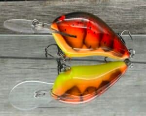 Black Label Balsa - Wreck Deep - Custom Balsa Crankbait - 3 Alarm Craw Color
