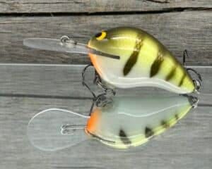 Black Label Balsa - Wreck Deep - Custom Balsa Crankbait - Faded Perch color