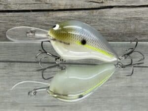 Black Label Balsa - Wreck Deep - Custom Balsa Crankbait - Chartreuse Shad color