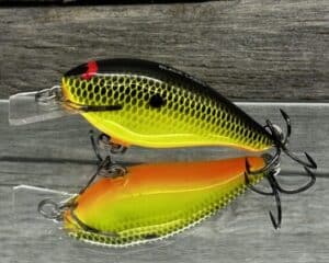 Black Label Balsa - BL 1.0 - Balsa Squarebill - Chartreuse Black Back color
