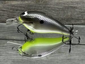 Black Label Balsa - BL 1.0 - Balsa Squarebill - American Shad Chartreuse Belly color