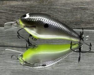 Black Label Balsa - BL 1.0 - Balsa Squarebill - American Shad Chartreuse Belly color