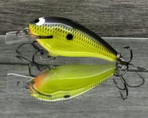 Black Label Balsa - BL 1.0 - Balsa Squarebill - Chartreuse Sunfish color