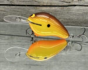 Black Label Balsa - Wreck Deep - Custom Balsa Crankbait - Hot Mustard color