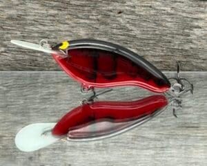 Black Label Balsa - The .38 - Balsa Crankbait - Red Craw Color