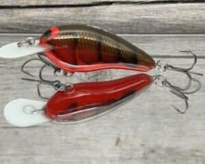 Black Label Balsa - Little Cliffie - Custom Balsa Crankbait - Habanero color