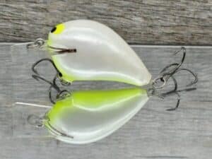 Black Label Balsa - Wreck Jr. - Custom Balsa Squarebill Crankbait - Hot Pearl color