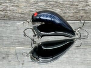 Black Label Balsa - Wreck Jr. - Custom Balsa Squarebill Crankbait - Lights Out color