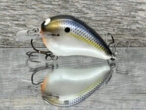 Black Label Balsa - Wreck Jr. - Custom Balsa Squarebill Crankbait - Threadfin Shad Pearl color