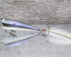 Black Label Balsa - Pop-N-Bob Signature Series - Custom Balsa Popper - Foiled American Shad