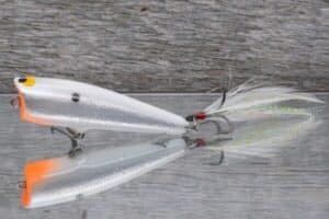 Black Label Balsa - Pop-N-Bob Signature Series - Custom Balsa Popper - Foiled Bone