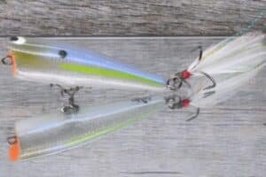 Black Label Balsa - Pop-N-Bob Signature Series - Custom Balsa Popper - Foiled Chartreuse Shad