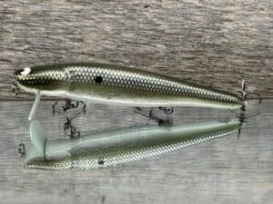 Black Label Balsa - Heads Up Signature Series - Custom Balsa Wake Bait - Foiled Money Shad Color