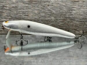 Black Label Balsa - Heads Up Signature Series - Custom Balsa Wake Bait - Foiled Bone color
