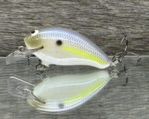Black Label Balsa - Badger SR Squarebill - Custom Balsa Crankbait - Chartreuse Shad color