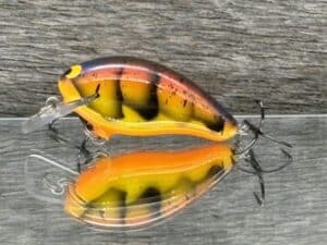 Black Label Balsa - Badger SR Squarebill - Custom Balsa Crankbait - Spring Craw color