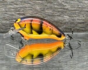 Black Label Balsa - Badger SR Squarebill - Custom Balsa Crankbait - Spring Craw color