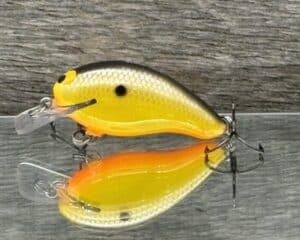 Black Label Balsa - Badger SR Squarebill - Custom Balsa Crankbait - Mellow Yellow color