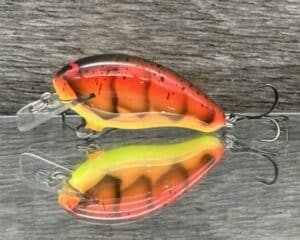 Black Label Balsa - Badger SR Squarebill - Custom Balsa Crankbait - 3 Alarm Craw Color