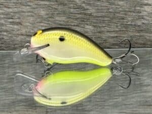 Black Label Balsa - Badger SR Squarebill - Custom Balsa Crankbait - Bone Shad color