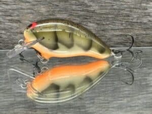 Black Label Balsa - Badger SR Squarebill - Custom Balsa Crankbait - Phantom Green Craw color