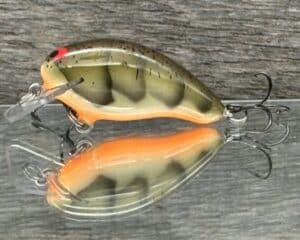Black Label Balsa - Badger SR Squarebill - Custom Balsa Crankbait - Phantom Green Craw color
