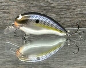 Black Label Balsa - Badger SR Squarebill - Custom Balsa Crankbait - Threadfin Shad Pearl color