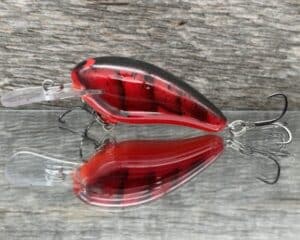 Black Label Balsa - Rock Hound SR - Custom Balsa Crankbait - Fire Craw color