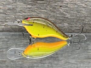 Black Label Balsa - Shiver 5 - Custom Balsa Crankbait - Chartreuse Root Beer color