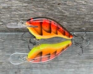 Black Label Balsa - Shiver 5 - Custom Balsa Crankbait - 3 Alarm Craw Color