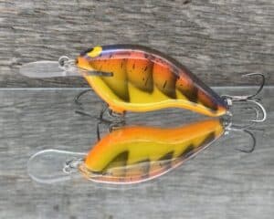 Black Label Balsa - Shiver 5 - Custom Balsa Crankbait - Spring Craw color