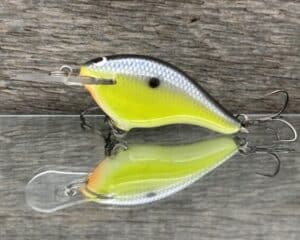 Black Label Balsa - Shiver 5 - Custom Balsa Crankbait - Chartreuse Magic color
