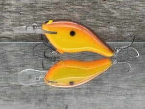 Black Label Balsa - Shiver 5 - Custom Balsa Crankbait - Simple Craw color