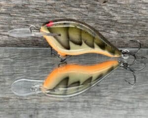 Black Label Balsa - Shiver 5 - Custom Balsa Crankbait - Phantom Green Craw color