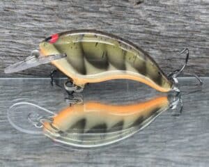 Black Label Balsa - Razor Jr SSS - Balsa Crankbait - Phantom Green Craw color