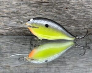 Black Label Balsa - Mod 6 - Custom Balsa Crankbait - Chartreuse Magic color