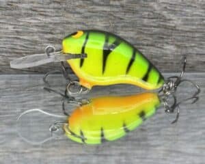Black Label Balsa - Runt MR - Custom Balsa Crankbait - Fire Tiger color