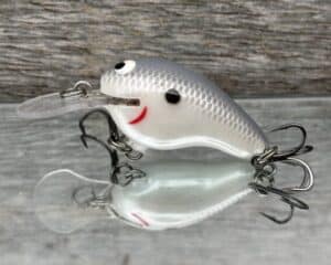 Black Label Balsa - Runt MR - Custom Balsa Crankbait - Grey Ghost color