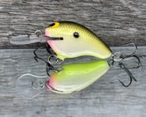 Black Label Balsa - Runt MR - Custom Balsa Crankbait - Bone Shad color