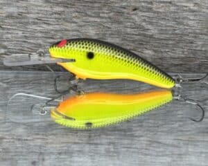 Black Label Balsa - Z II - Custom Balsa Crankbait - Chartreuse Black Back color