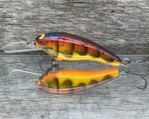 Black Label Balsa - Z II - Custom Balsa Crankbait - Spring Craw color